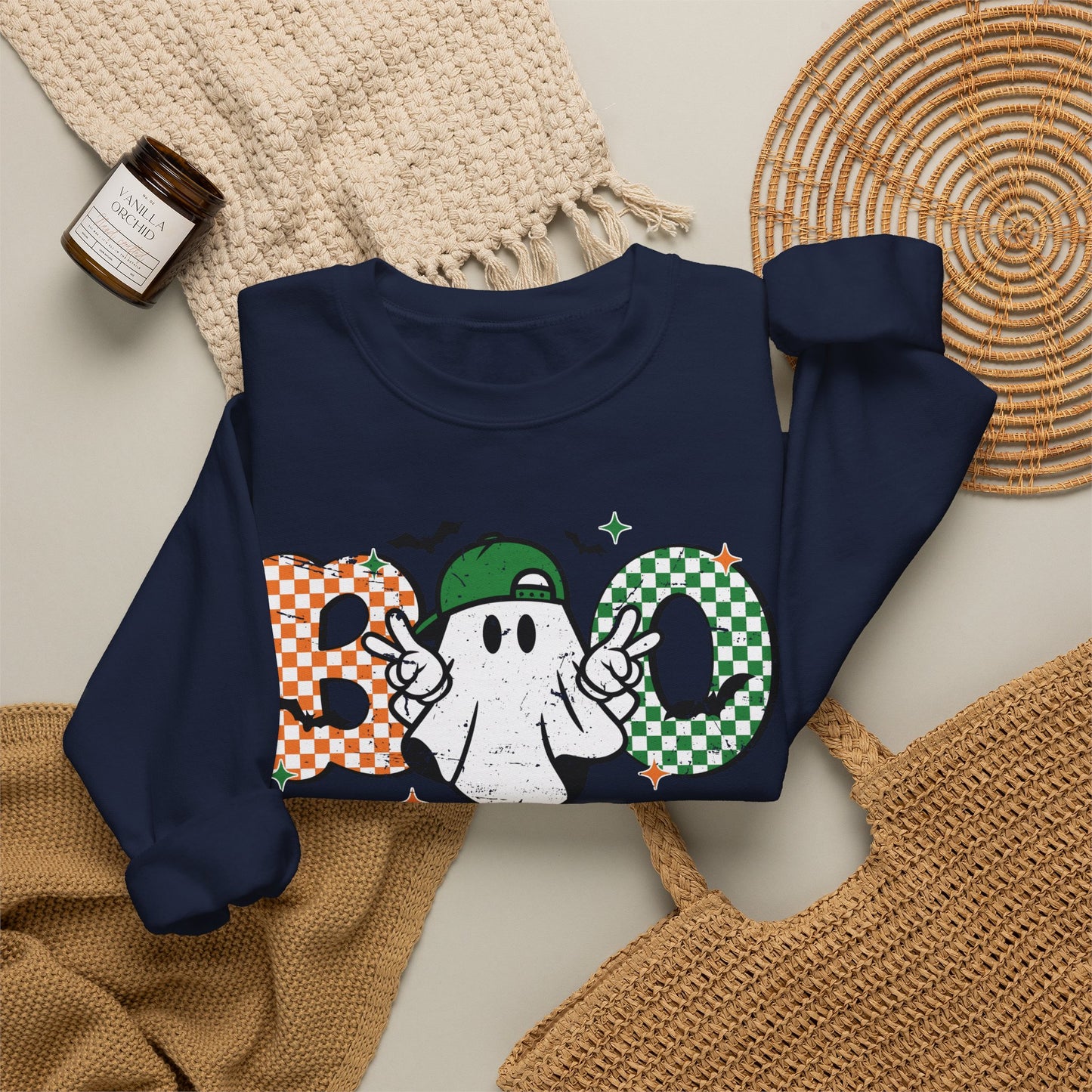 Halloween Boo Ghost Sweatshirt- Boo Sweatshirt  - Halloween Sweatshirt - Fall Sweater - Halloween shirt for gifts