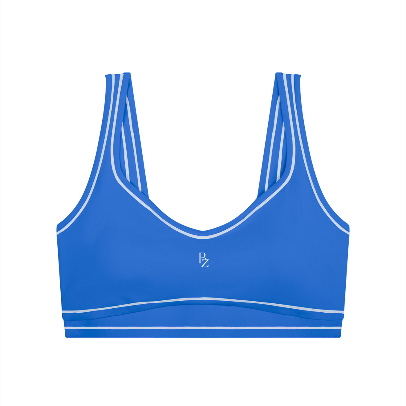 Women’s Topstitch Sports Bra – U-Neck Yoga & Workout Crop Top