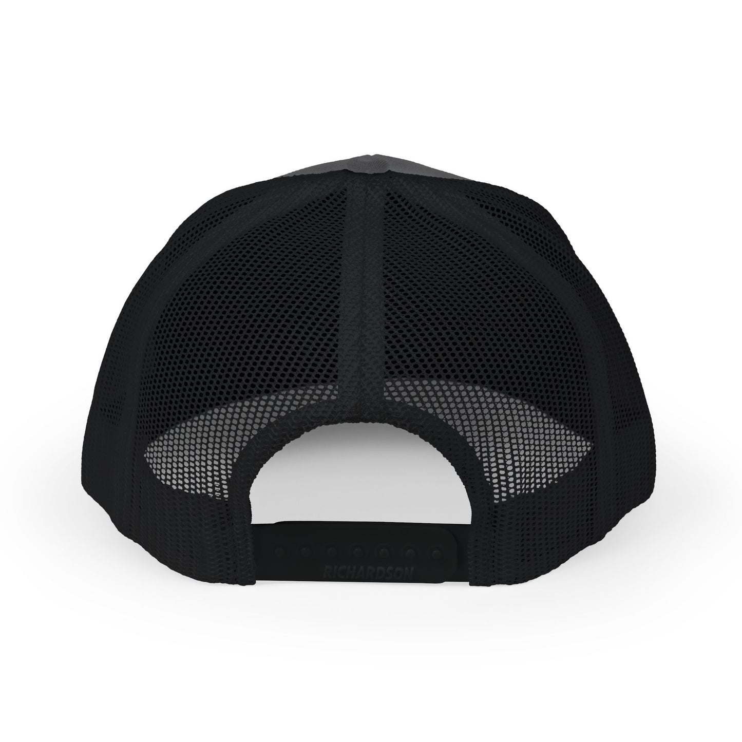Embroidered 'BZ' Snapback Trucker Cap — Black Front White Mesh Hat