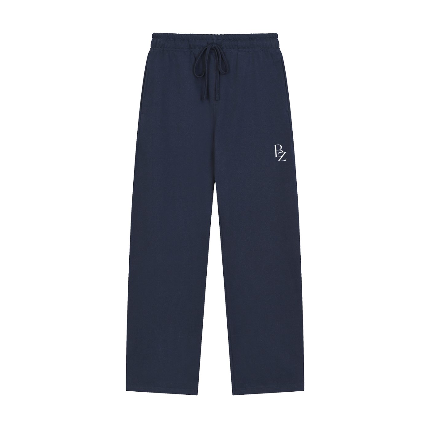 Solid Color Straight-Leg Sweatpants