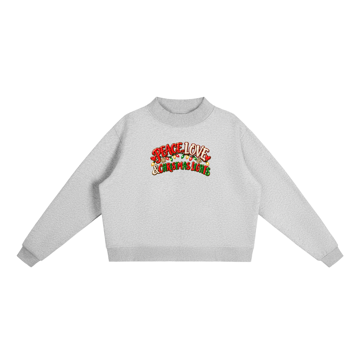 Essential Fleece Mock-Neck Crew Sweatshirt