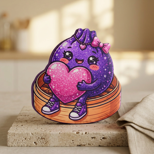 Cute Purple Monster Heart-Shaped Pillow — Custom Plush Decorative Pillow