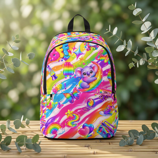 Rainbow Koala Backpack — Colorful Kids School Bag with Cute Koala Design