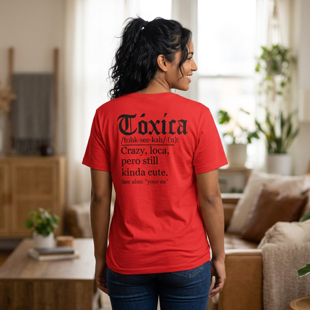 Tóxica Funny Women’s Graphic Tee ❤️ Sarcastic Latina Shirt | Spicy Mom Humor T-Shirt | Funny Wife Girlfriend Gift