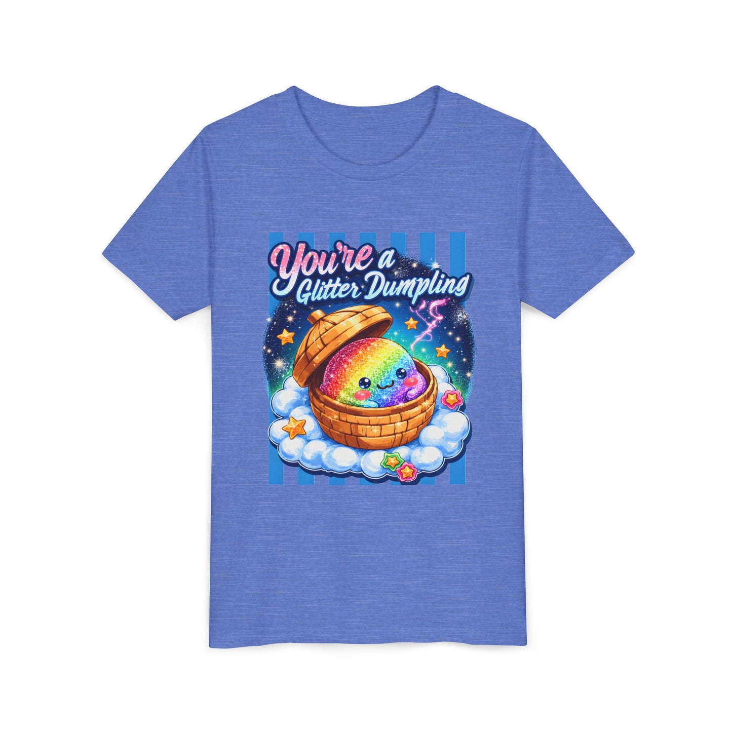 Youth Tee – "You're a Glitter Dumpling" Rainbow Dumpling Kids Shirt