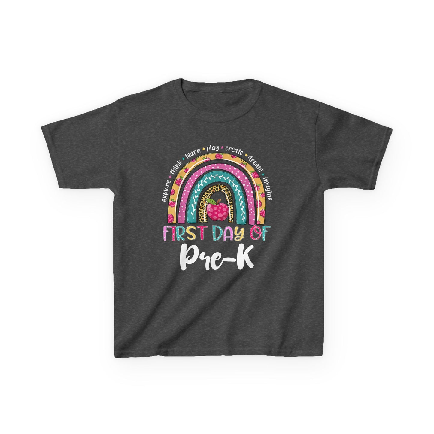 First Day of Pre-K Kids T-Shirt – Colorful Rainbow Back-to-School Tee