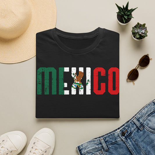 Mexico Flag Text T-Shirt — Vintage Mexican Pride Tee