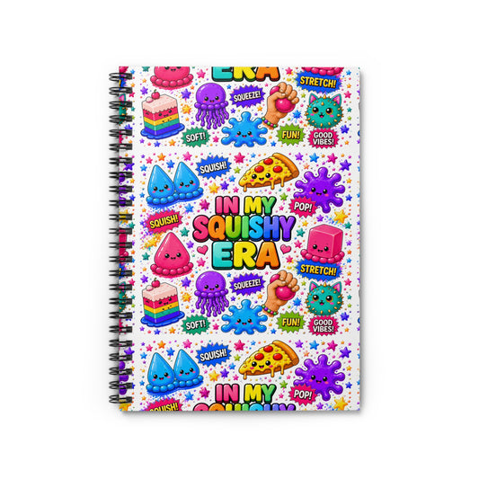 Spiral Notebook — "In My Squishy Era" Cute Kawaii Patterned Ruled Journal