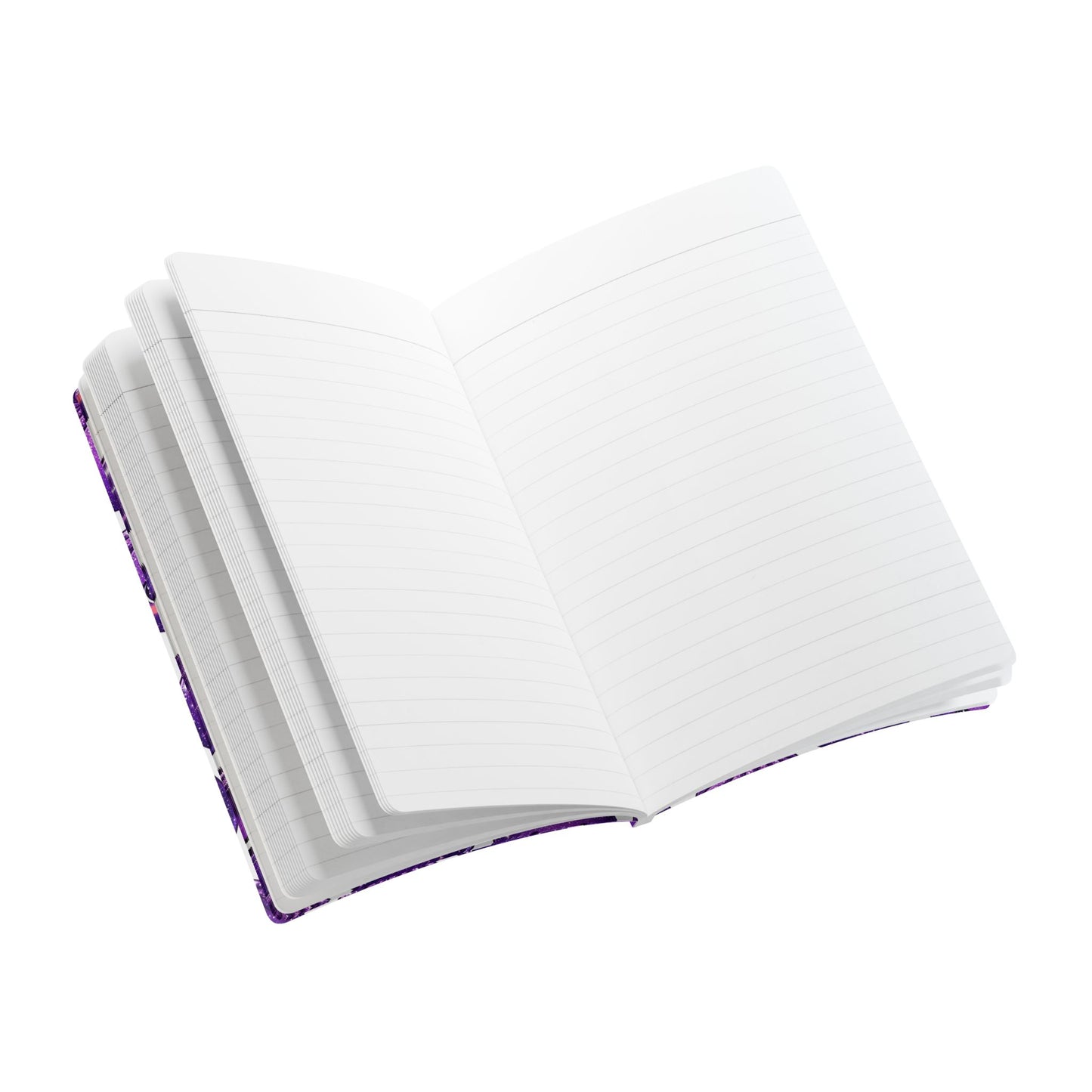 Galaxy Dumpling Softcover Journal — Cute Kawaii Purple Pattern Notebook