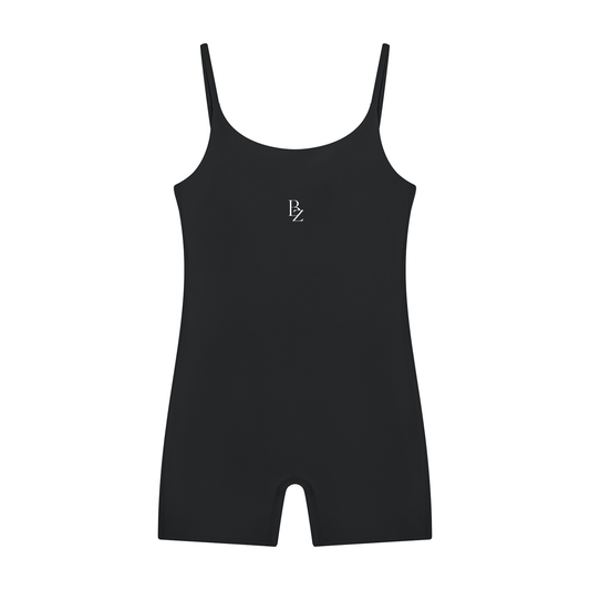 Women’s U-Neck Sculpting Workout Romper – Yoga & Gym One-Piece