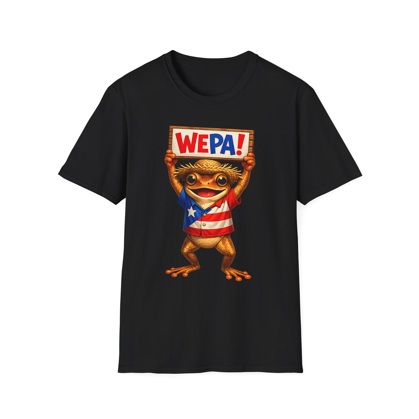 WEPA! Frog T-Shirt — Cute Puerto Rican Pride Tee