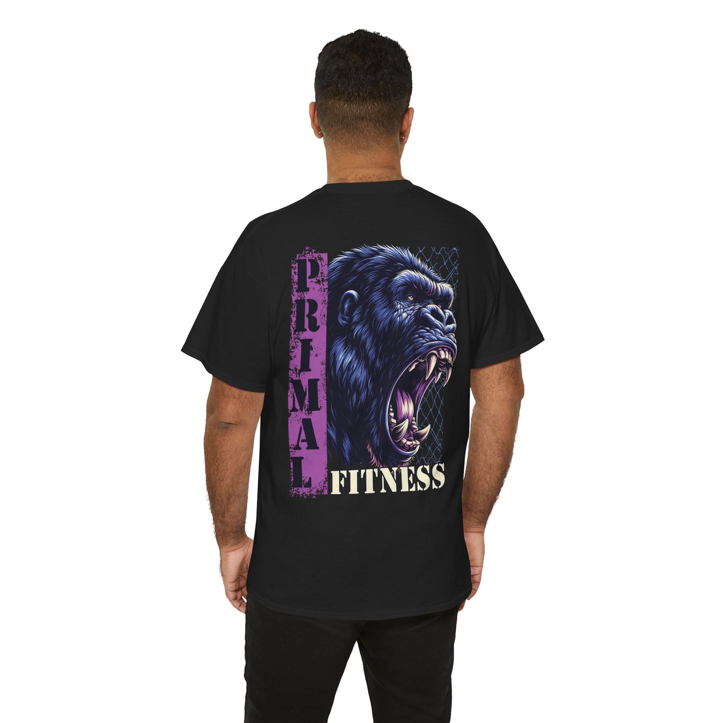 Primal Fitness Tee — Roaring Gorilla Gym T-Shirt - Fitness T-shirt - Gift for him - Gym Fit - Active Wear - Gorilla Shirt
