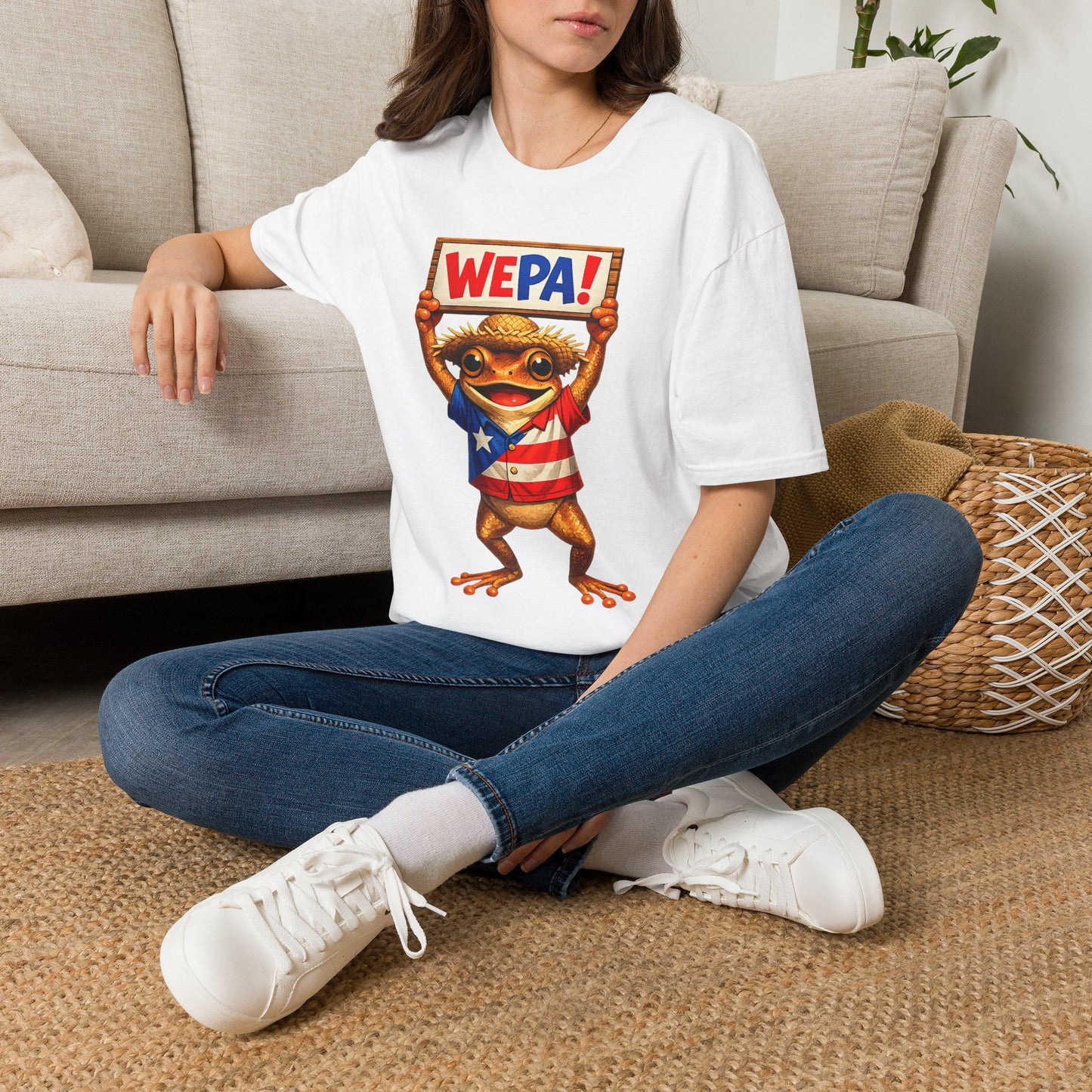 WEPA! Frog T-Shirt — Cute Puerto Rican Pride Tee