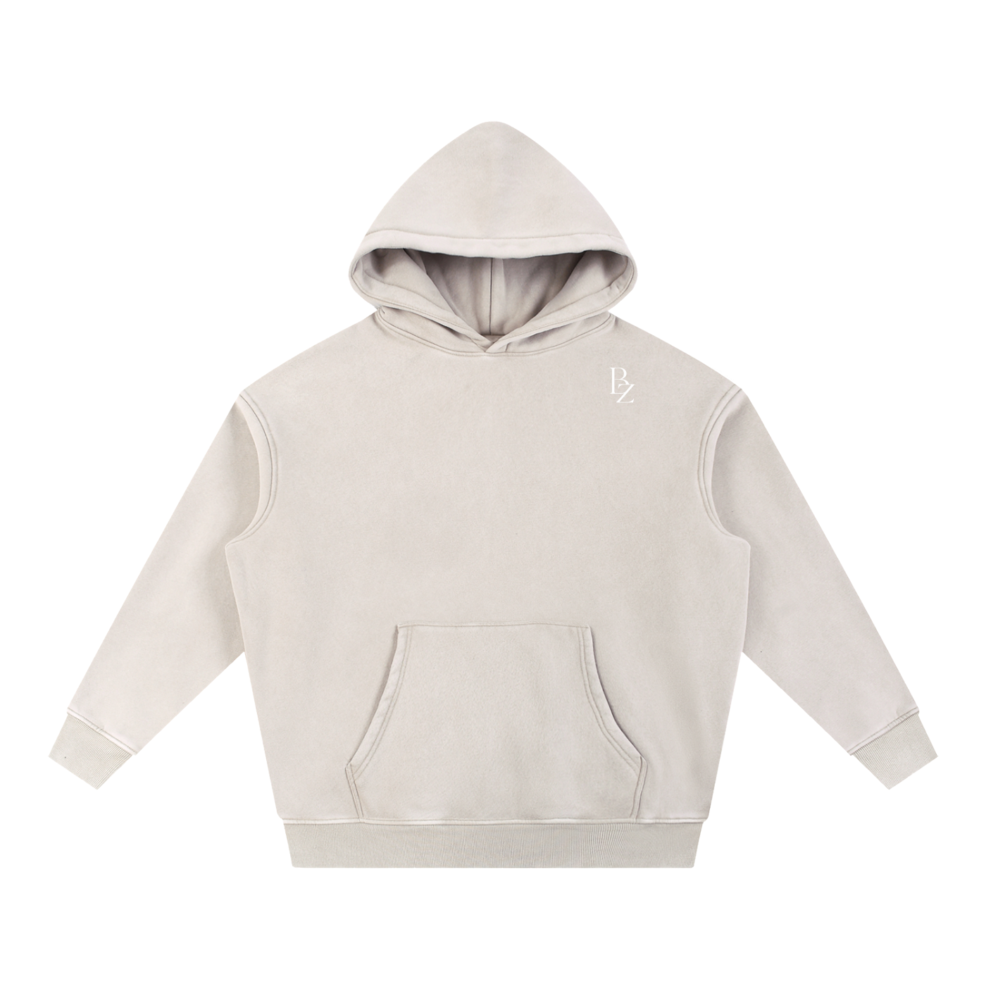 Snow Wash Oversized Fleece Hoodie – Vintage Unisex Streetwear Hoodie