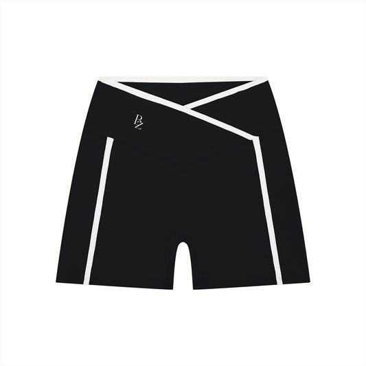 Women’s High-Waisted Color Block Yoga Shorts – Sculpting Workout Shorts