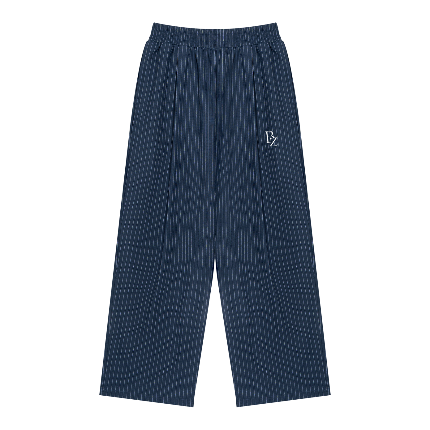 Unisex Striped Pleated Pants