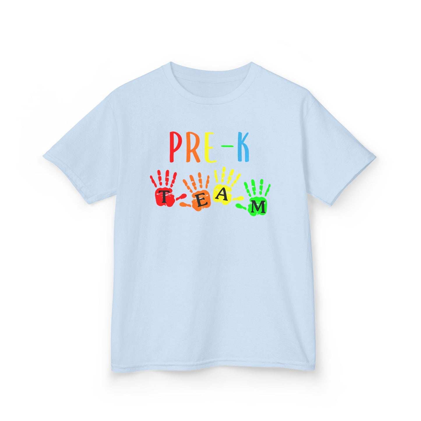 Pre-K Team Kids T-Shirt – Colorful Handprint Preschool Tee
