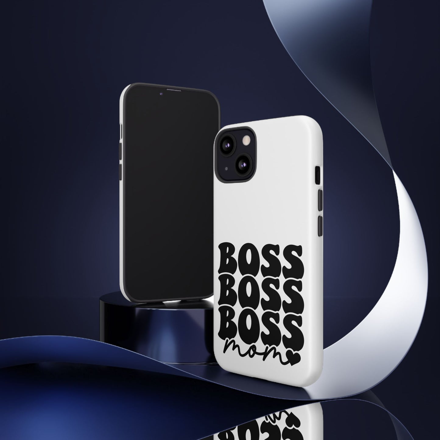 Boss Mom Phone Case — Bold Retro Script Protective Phone Cover