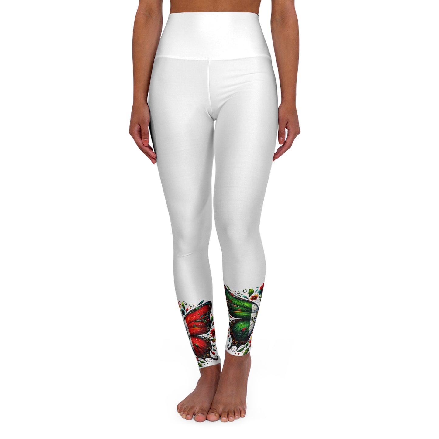 Mexico Butterfly High Waisted Yoga Leggings (AOP)