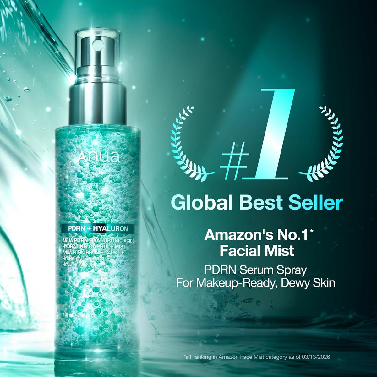 PDRN Collagen Glow Facial Serum Spray, 3.38 Fl Oz