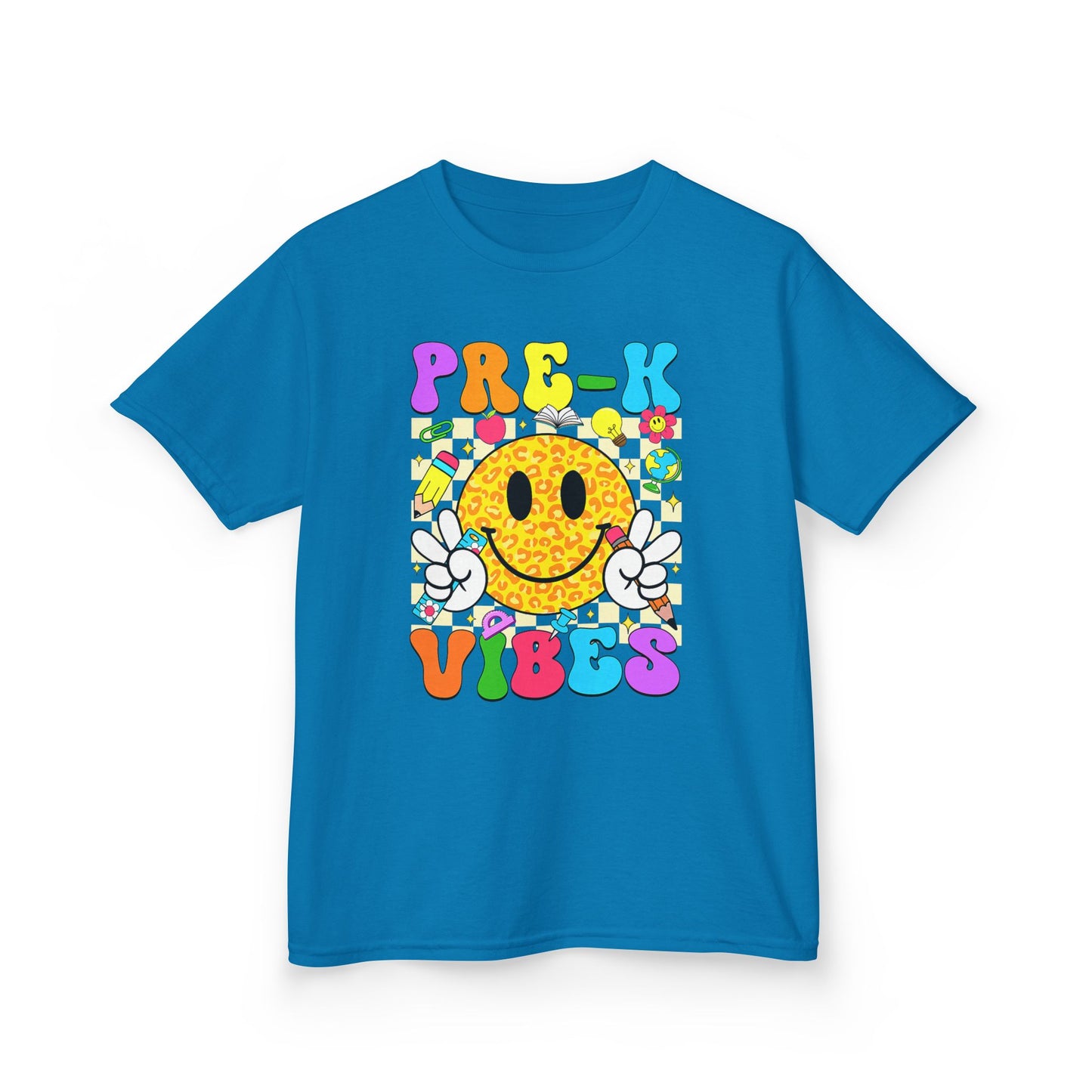 Kids T‑Shirt — "Pre-K Vibes" Smiley Back‑to‑School Tee