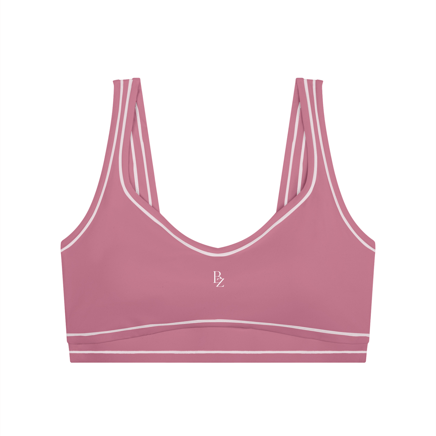 Women’s Topstitch Sports Bra – U-Neck Yoga & Workout Crop Top