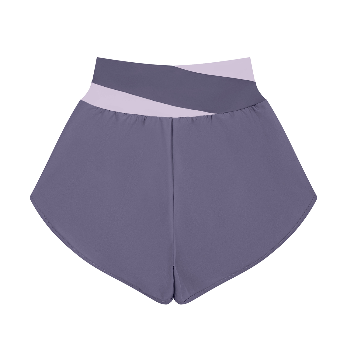 Women’s High-Waisted Panelled Yoga Shorts – Two-Tone Workout Shorts