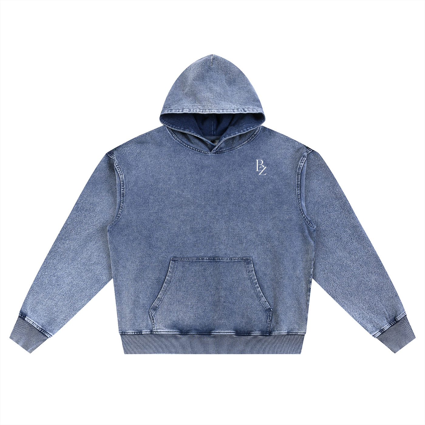 Snow Wash Oversized Hoodie – Vintage Heavyweight Unisex Gym Hoodie