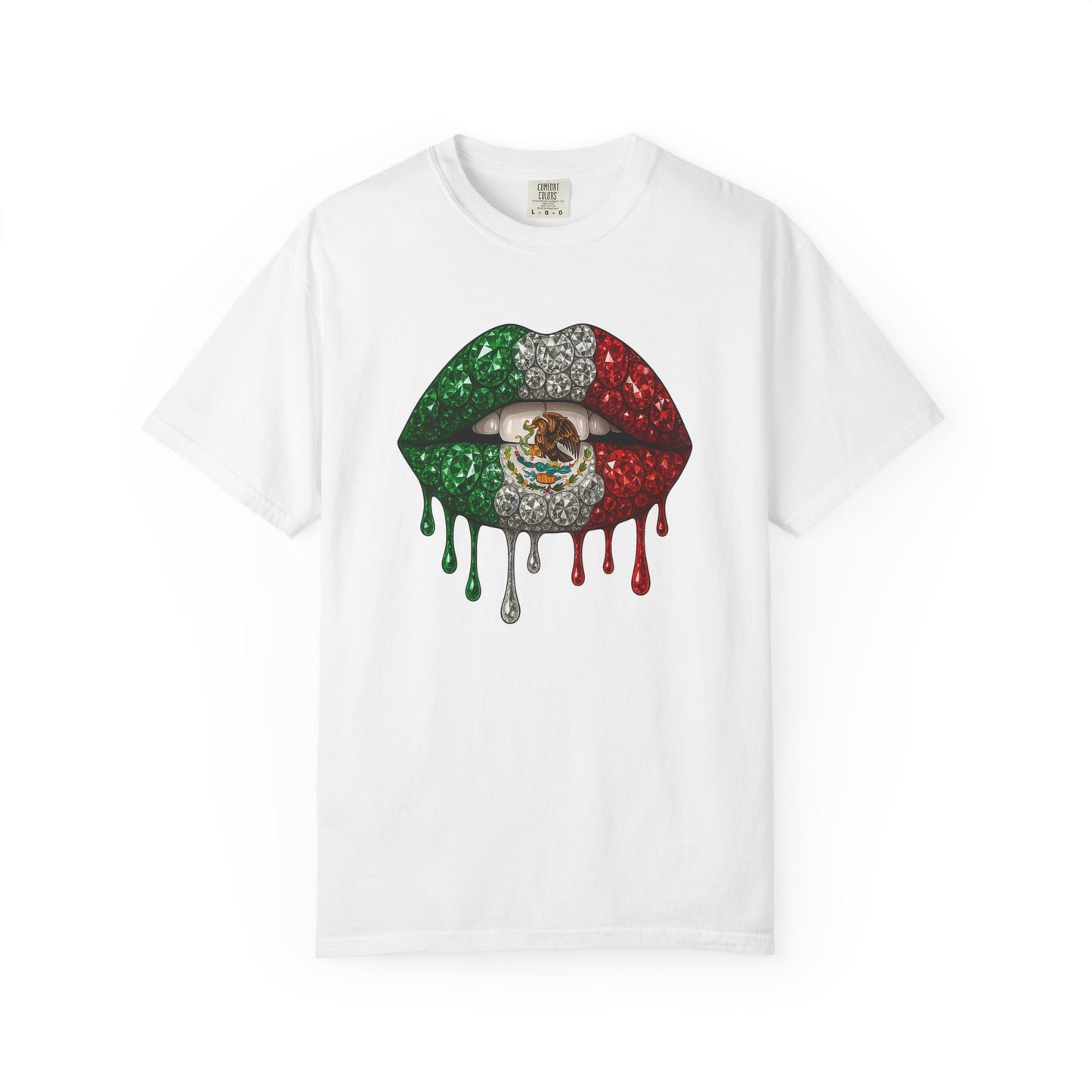 Mexico Flag Drip Lips T-Shirt