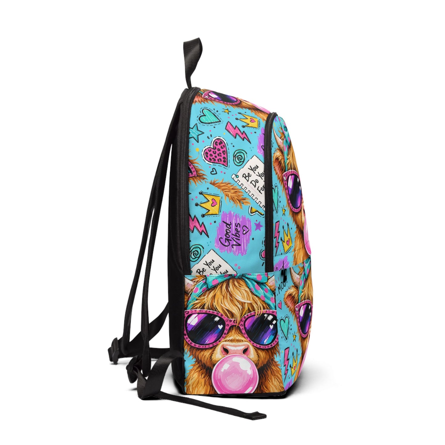 Pop Art Cow Backpack — Cute Bubblegum Cow Pattern School Bag