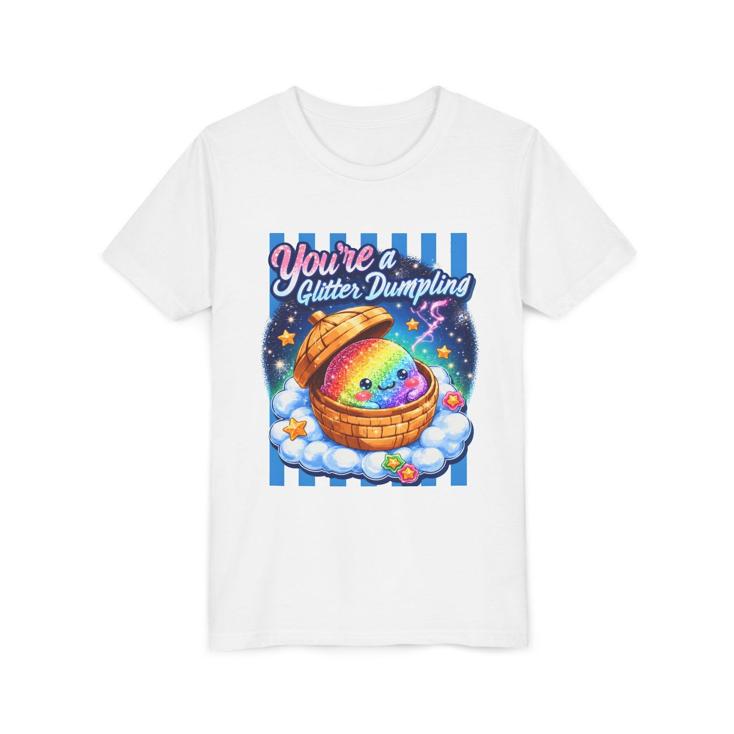 Youth Tee – "You're a Glitter Dumpling" Rainbow Dumpling Kids Shirt