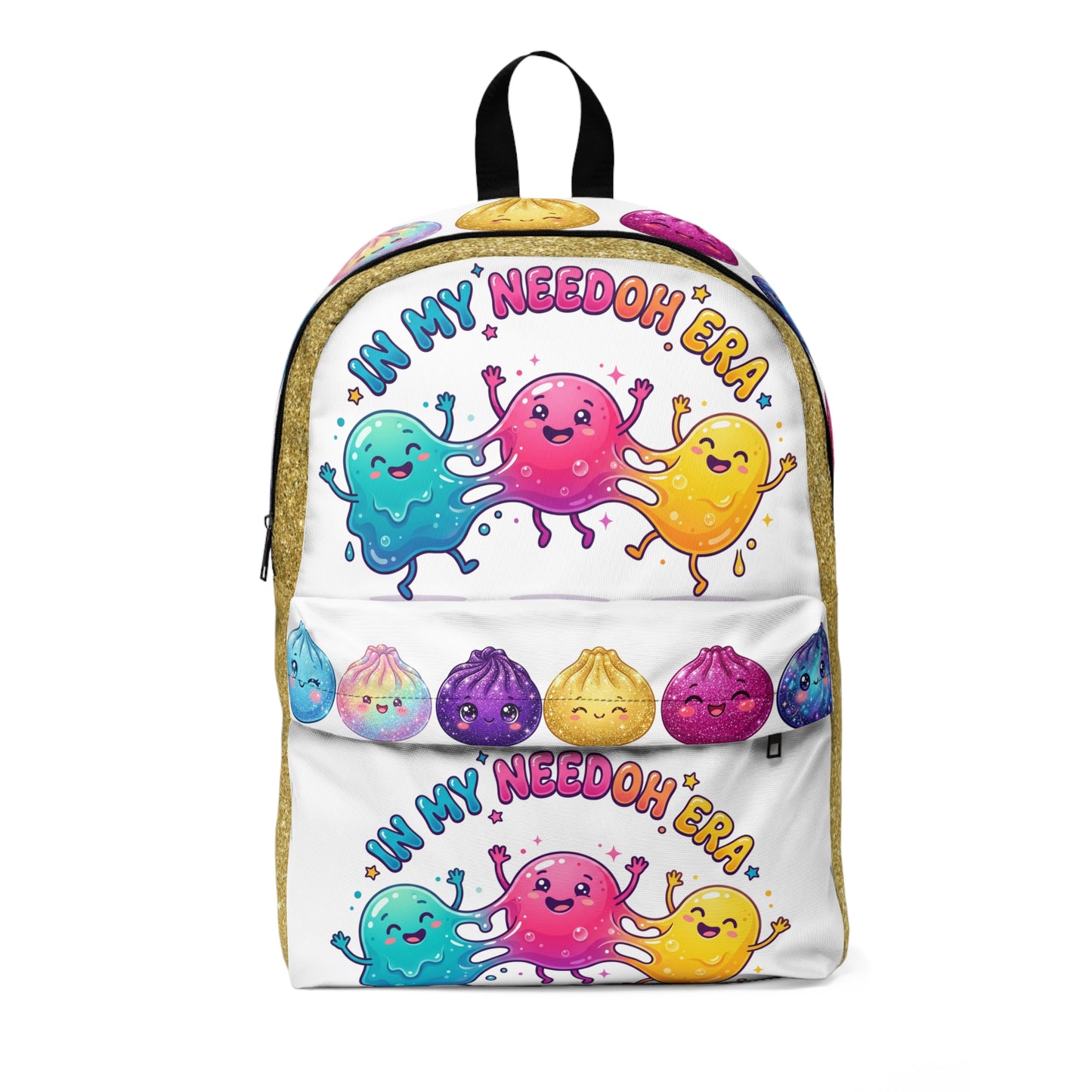 Needoh Era Cute Character Backpack — Colorful Kawaii Jelly Plush School Bag