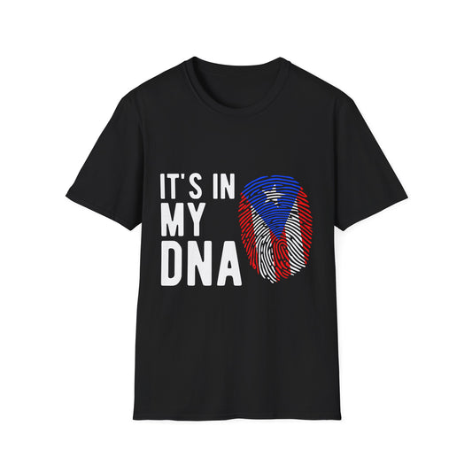 T‑Shirt — "It's In My DNA" Puerto Rico Flag Fingerprint Tee