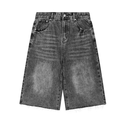 BZ Men’s 425 GSM Vintage Wide-Leg Denim Shorts | Premium Streetwear