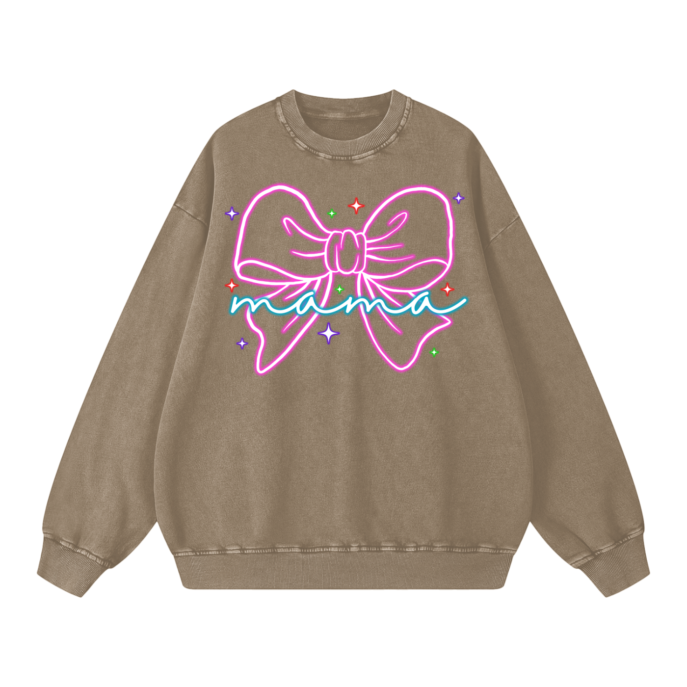 MAMA Oversized Sweatshirt - Halloween Sweater - Gifts for Mom - Halloween Costume - Neon Halloween Sweater