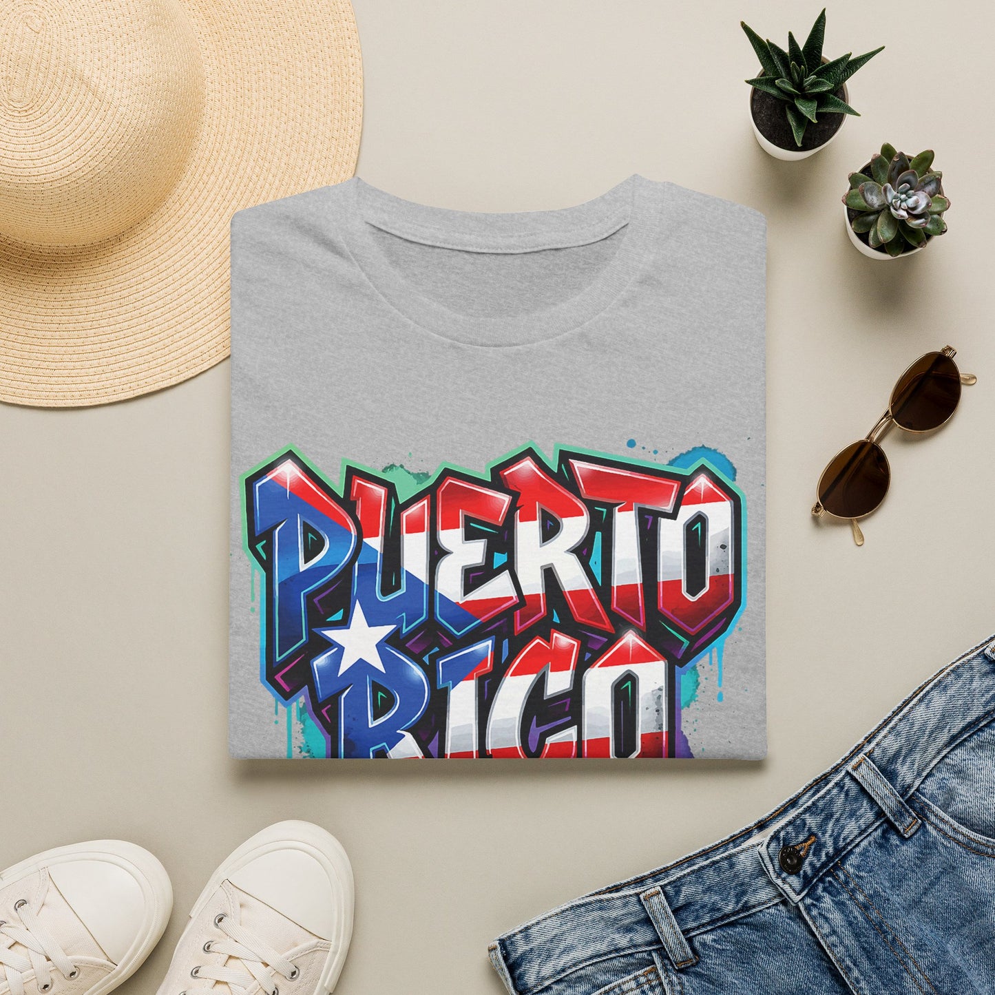 Puerto Rico Graffiti T-Shirt — Bold Puerto Rico Flag Street Art Tee