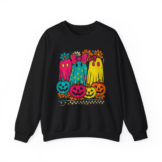 Halloween Ghost Sweatshirt — Pumpkin & Ghosts - Halloween Sweatshirt - Halloween Costumes - Halloween Shirt