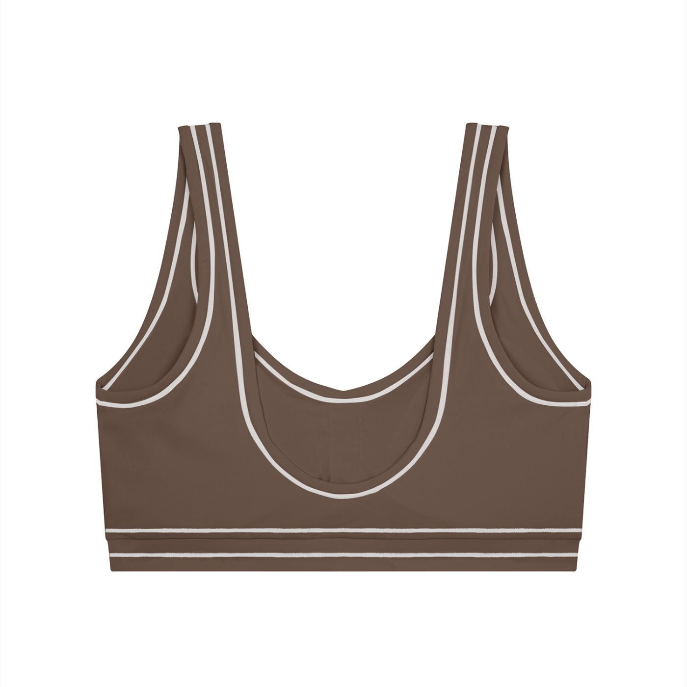 Women’s Topstitch Sports Bra – U-Neck Yoga & Workout Crop Top