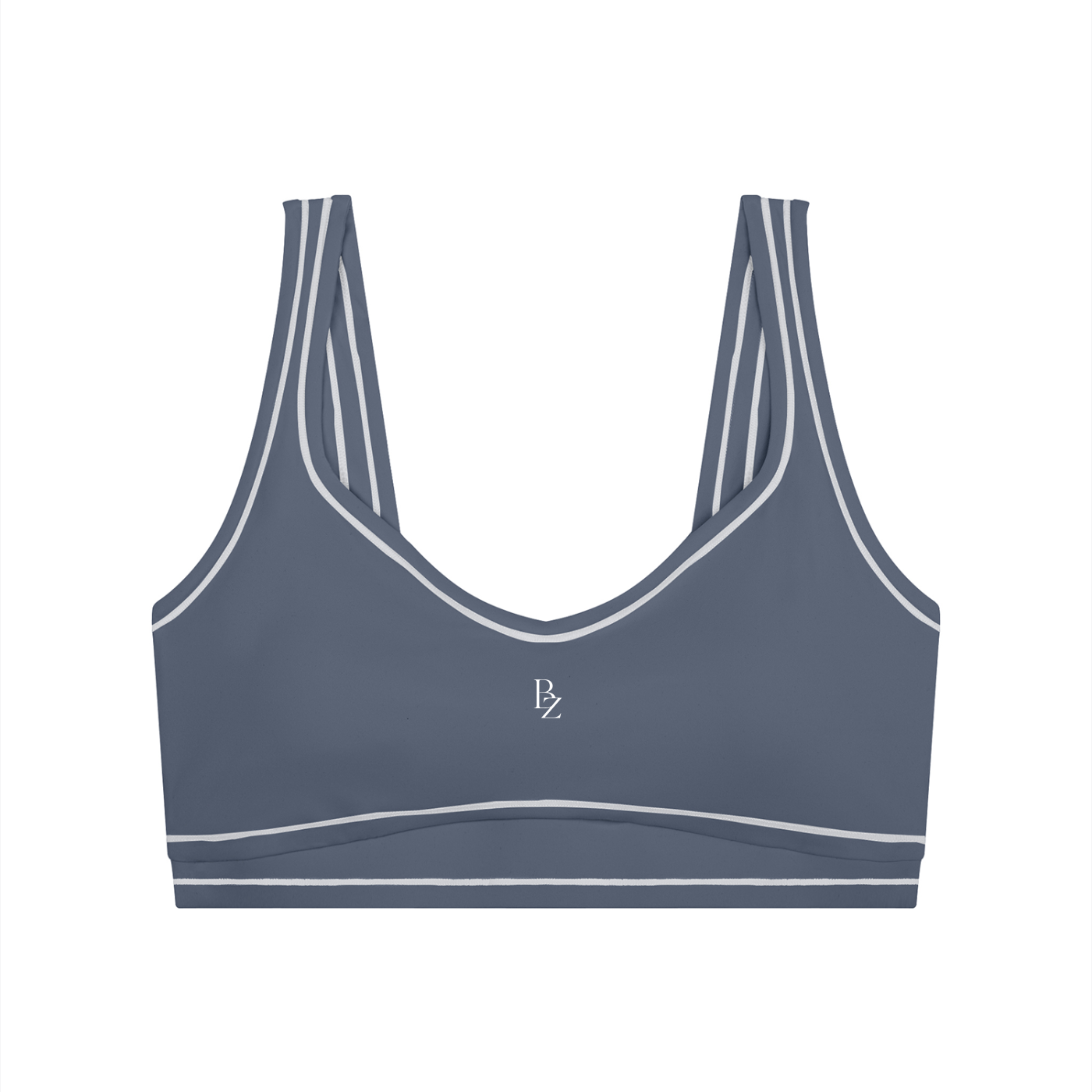 Women’s Topstitch Sports Bra – U-Neck Yoga & Workout Crop Top