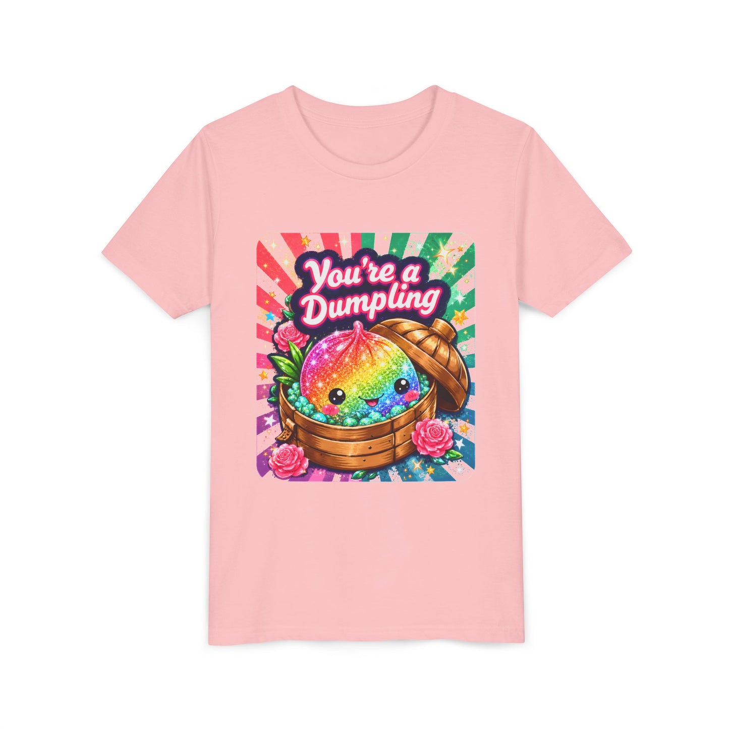 Youth Tee — "You’re a Dumpling" Rainbow Kawaii Dumpling Graphic