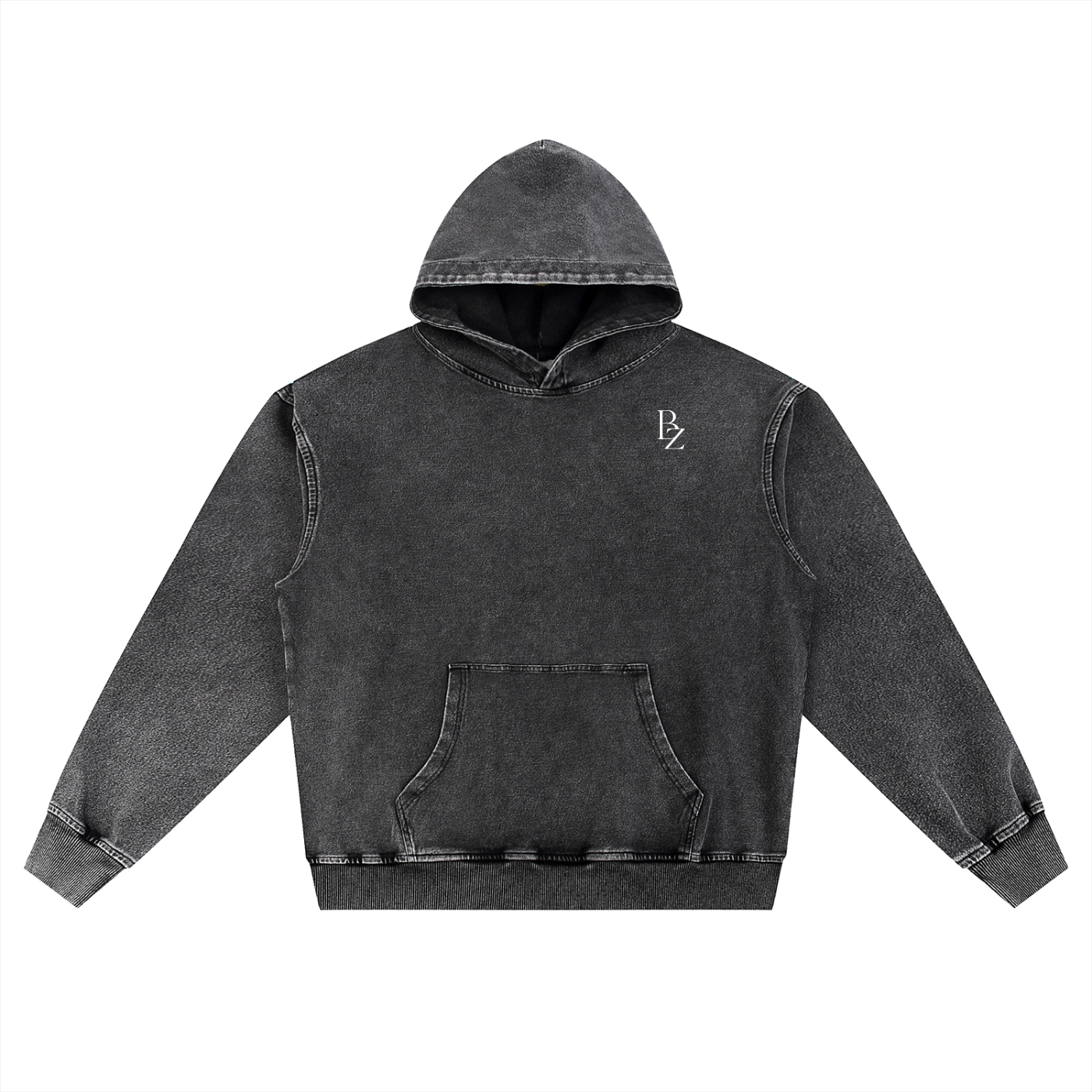 Snow Wash Oversized Hoodie – Vintage Heavyweight Unisex Gym Hoodie