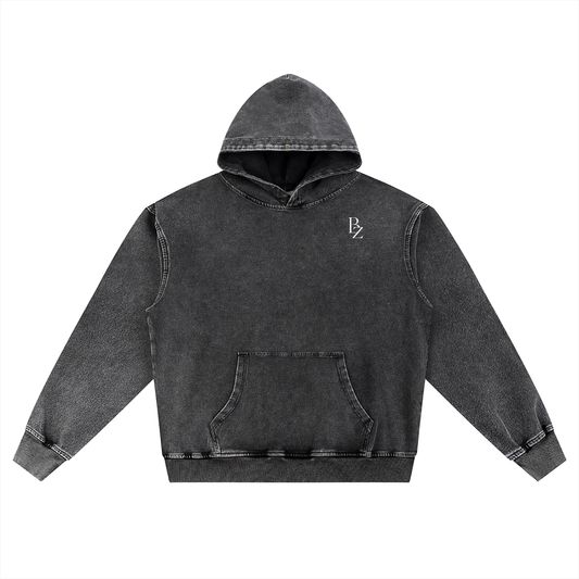 Snow Wash Oversized Hoodie – Vintage Heavyweight Unisex Gym Hoodie