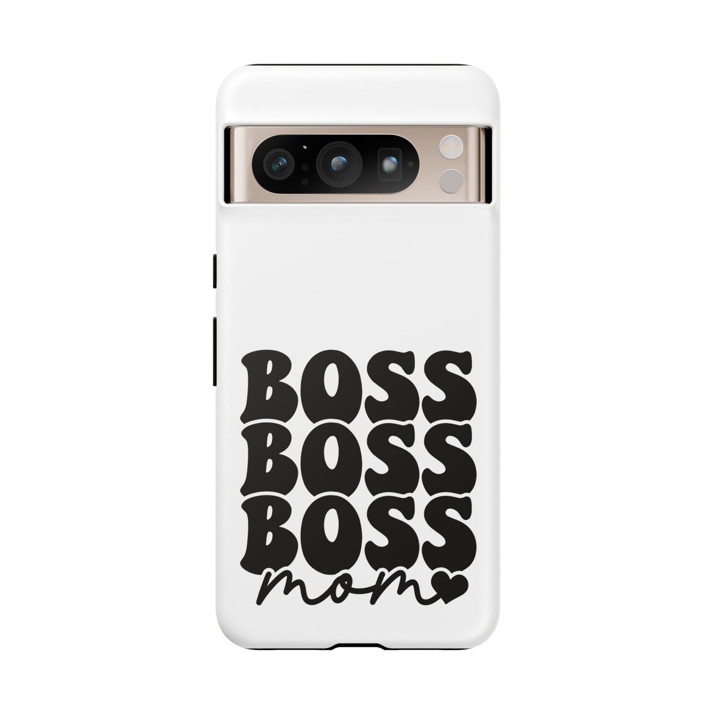Boss Mom Phone Case — Bold Retro Script Protective Phone Cover