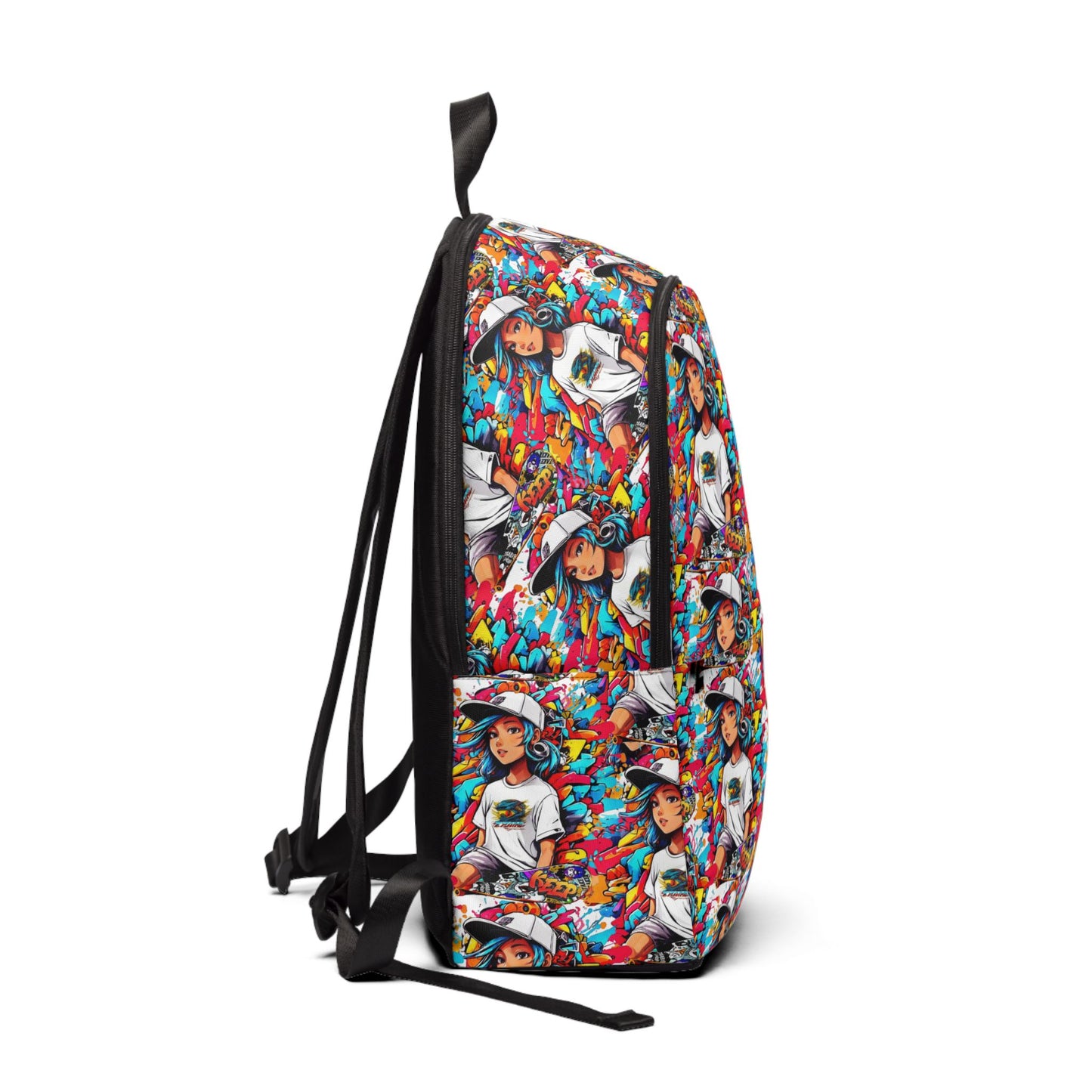 Colorful Anime Girl All-Over Print Backpack — Vibrant Streetwear School Bag