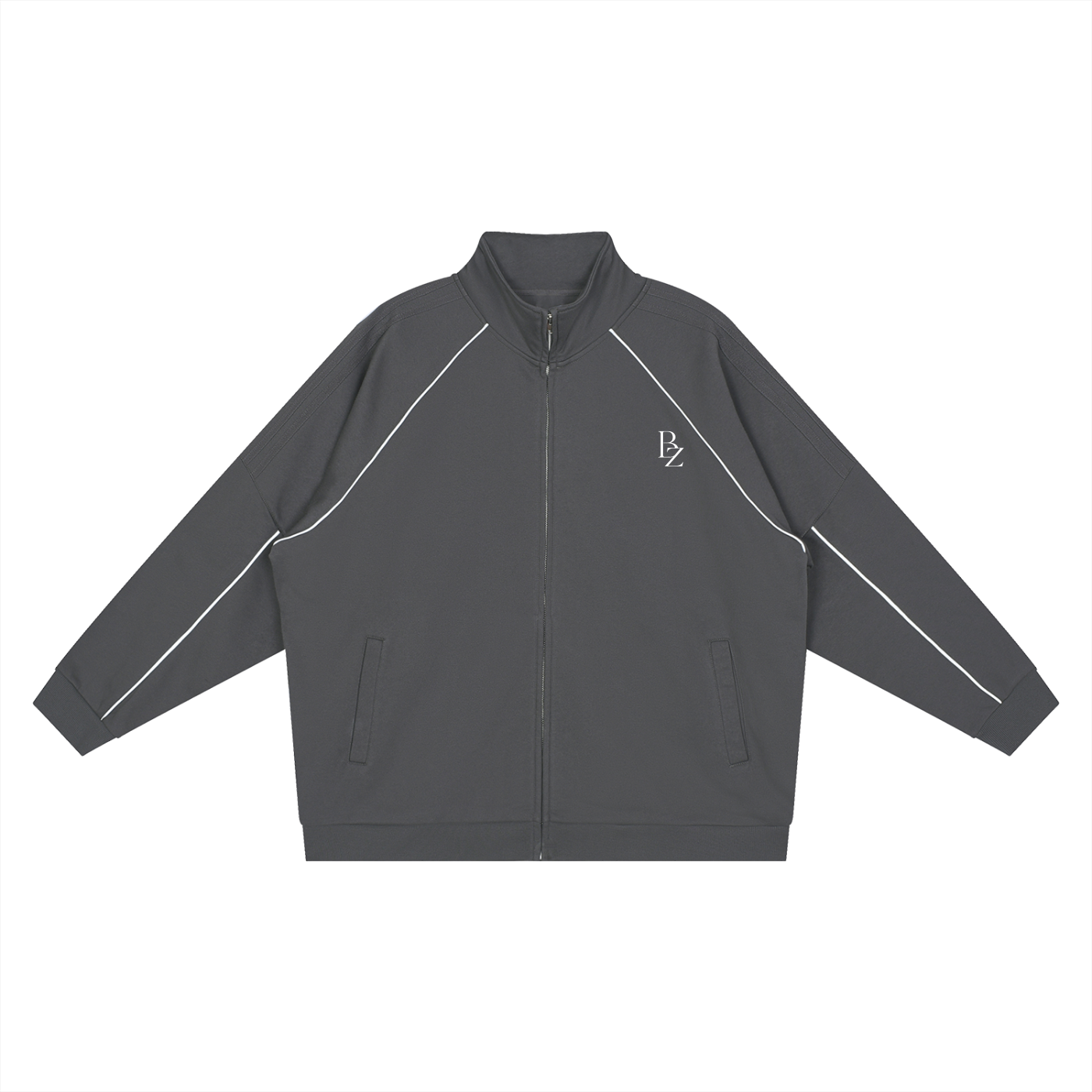 Reflection Striped Raglan Sleeve  Jacket
