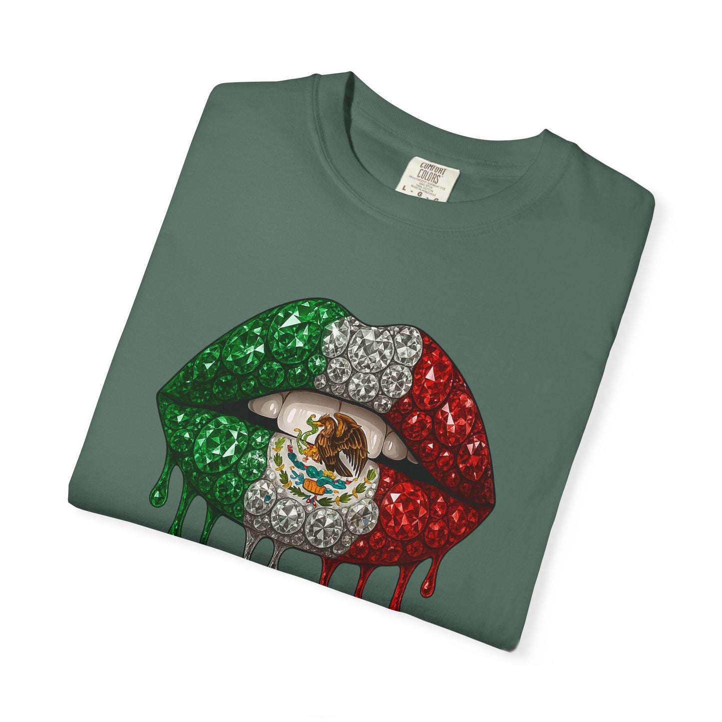 Mexico Flag Drip Lips T-Shirt