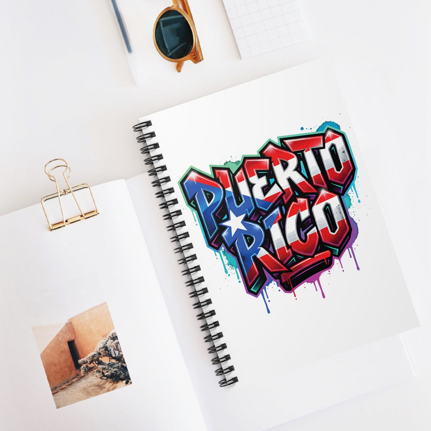 Puerto Rico Graffiti Spiral Notebook - Lined Journal