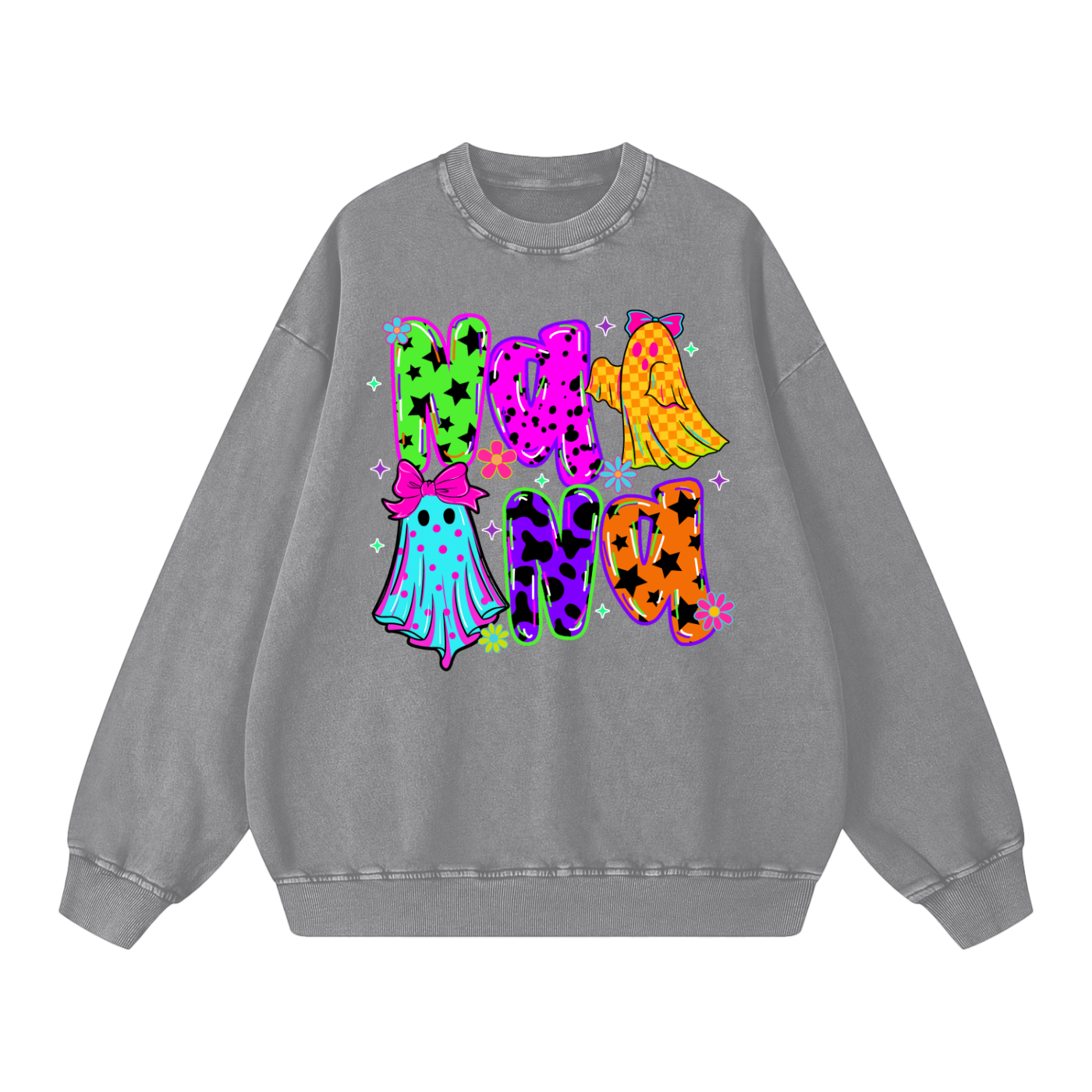 Nana Halloween Oversized Sweatshirt- Halloween Sweatshirt - Neon Ghost Sweatshirt - Gifts for Nana - Gifts for her - Funny Sweater