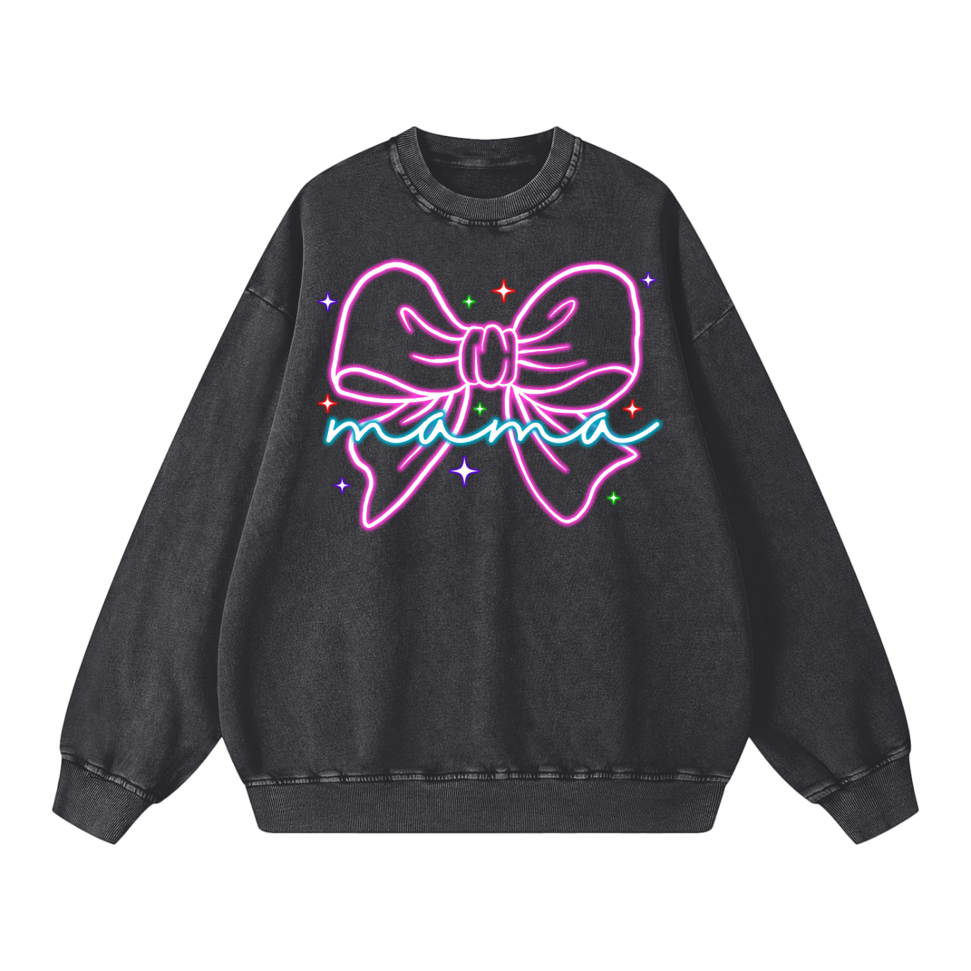 MAMA Oversized Sweatshirt - Halloween Sweater - Gifts for Mom - Halloween Costume - Neon Halloween Sweater