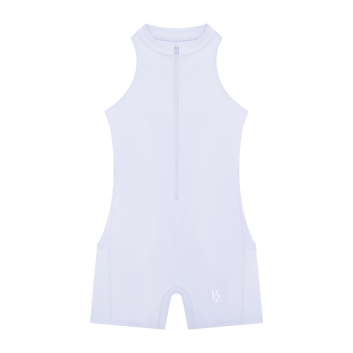 Women’s Quarter-Zip Workout Romper – Sculpting Yoga & Gym One-Piece